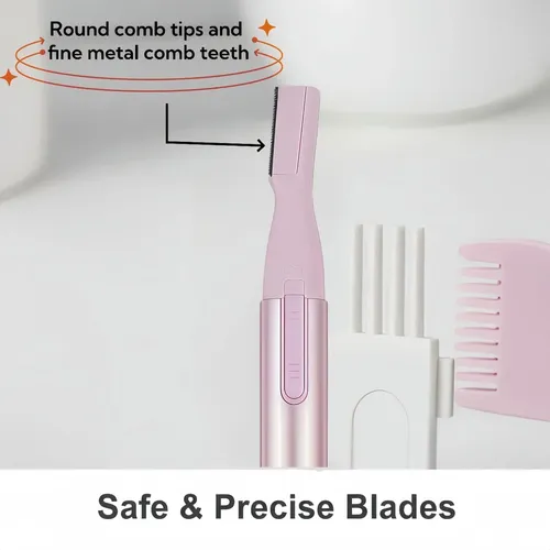 Depiladora Facial Cejas Mujer Recargable Piel Sensible
