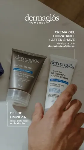 Dermaglós Rutina Facial Básica Hombres Limpieza Hidratación
