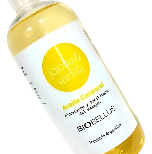Aceite corporal para masajes – Biobellus 500ml Fragancia Vainilla y Jojoba