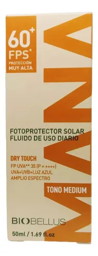 Biobellus Protector Solar Facial Mana Tono Medium 50ml Cs