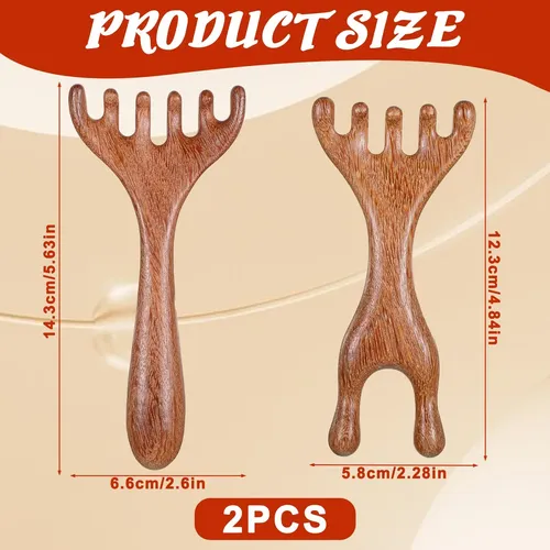 A 2 Wooden Brushes For Hair Massage And Gua Sha A