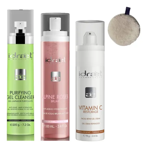 Skincare Rutina Piel Mixta Con Vitamina C Hidratacion Idraet