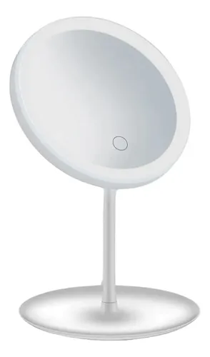 Espejo Touch Redondo Para Maquillaje Con Luz LED 3 Tonos USB 17cm