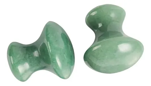 Set Gua Sha Facial Yliiii Jade Masajeador 2 Unidades Verde