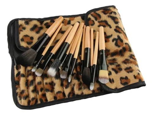 Pinceles De Maquillaje Portátiles De 12 Piezas En