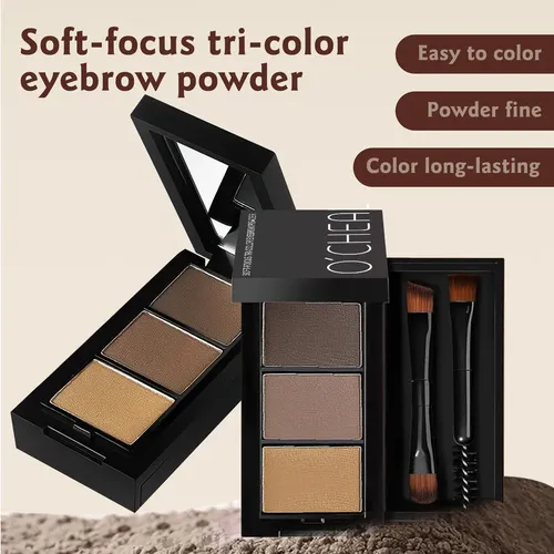 3color Eyebrow Powder Black Brown Lift Eyebrow Waterproof Co