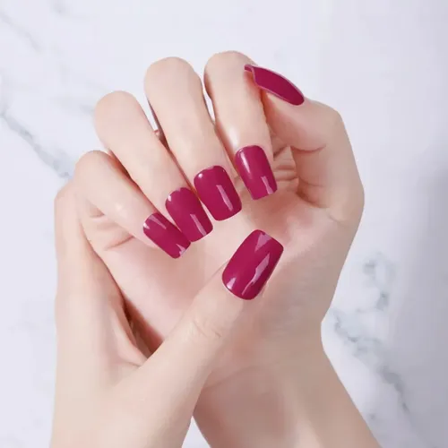 Tiras De Uñas de Gel Premium 22u Autoadhesivas – No Necesitan Lámpara Uv – Frambuesa