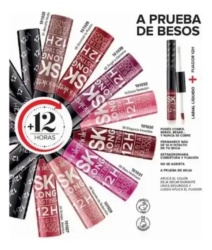 Labial Liquido + Fijador Silk Kiss Long Lasting 12h Color N10 / Dulce Tentación