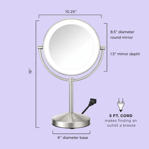 Espejo De Maquillaje Conair Iluminado Con Luz Led Con Aument