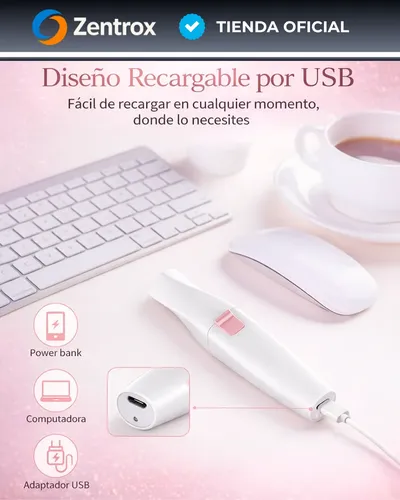 Depilador Facial Vello Corporal Luz Recargable 2 En 1 Mujer