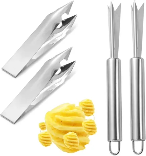 Set De 4 Removedor De Ojos De Piña En Acero Inoxidable