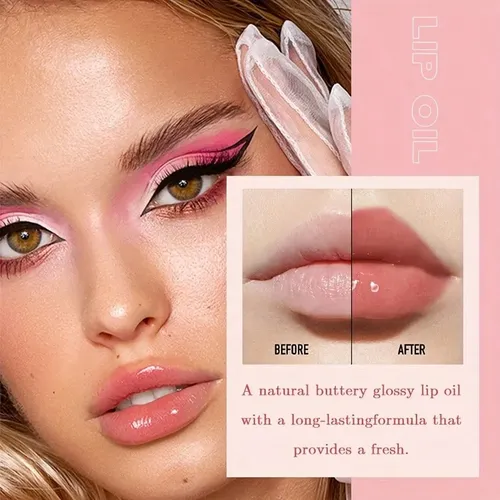 6-piece Moisturizing Lip Oil Set, For Glossy Lip Care