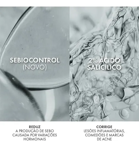 Sérum facial antiacné de doble corrección Normaderm, 50 g, Vichy, día y noche, piel grasa