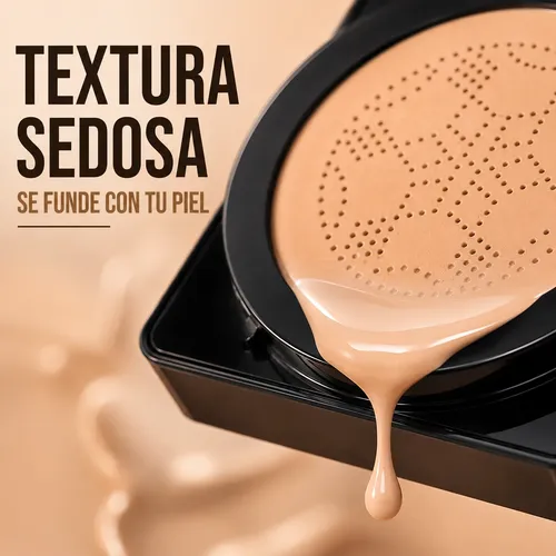 Base Maquillaje Cushion O’cheal Cream Acabado Tipo Porcelana
