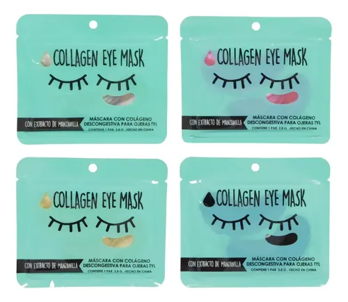 Parches Mascarilla Con Colágeno Contorno De Ojos Ojeras Tipo de piel Gold