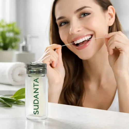 Hilo Dental Sudanta 30 Metros. Origen Vegetal. Sabor Menta Menta