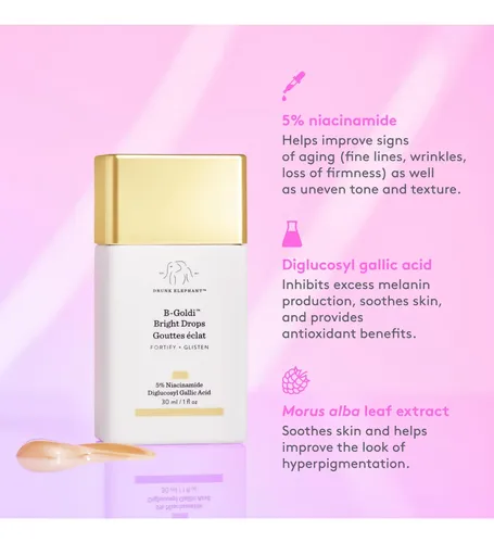 Gotas Faciales Iluminadoras Drunk Elephant B-goldi, 30 Ml, P