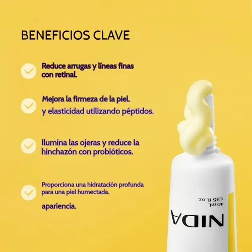 Crema Hidratante Ojos Y Rostro, Suaviza Arrugas Y Manchas, 4