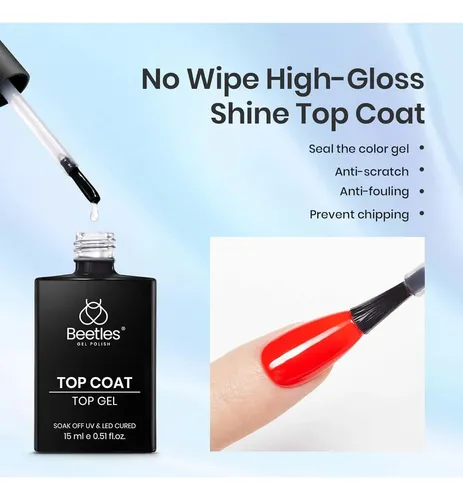 Beetles Kit Base Y Top Gel Con Deshidratante De Uñas Y
