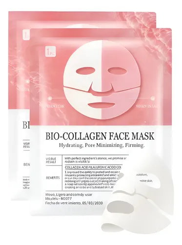 Mascarilla Facial Pack X 3 Colageno Hidratante Antiacne
