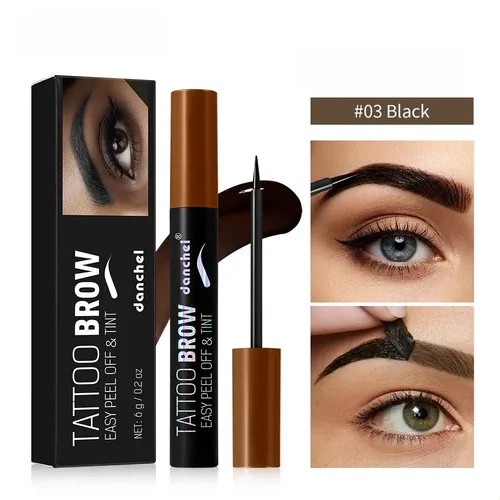 Gel Para Cejas Peel-off #03, Negro, Impermeable Y Resistente