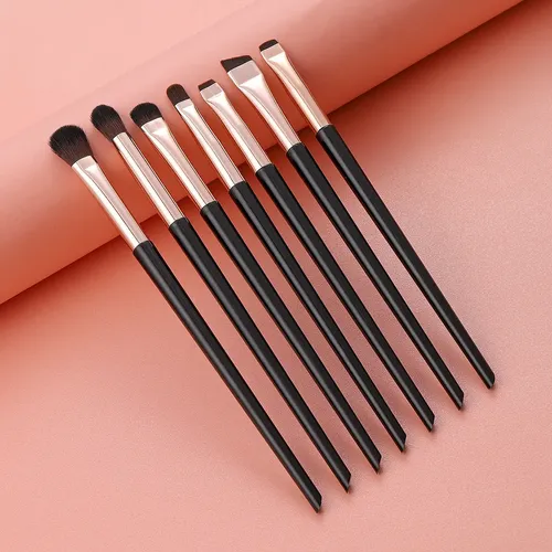 Set De Brochas Para Maquillaje De Ojos Con Detalles De 7 Pie