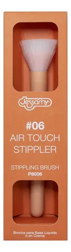 Brocha Recta Para Base Maquillaje Profesional Jessamy P8006 Naranja