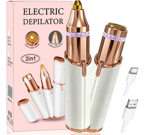 Depiladora Eléctrica 2 En 1 Recargable Con Luz Led