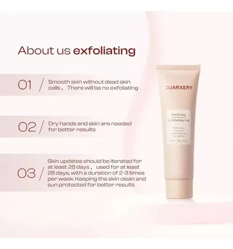 Gel Exfoliante Quarxery, Gel Exfoliante Suave, 3 Unidades