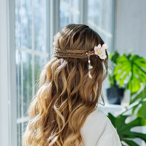 Prendedores Florales Rosa Hechos A Mano Para Pelo