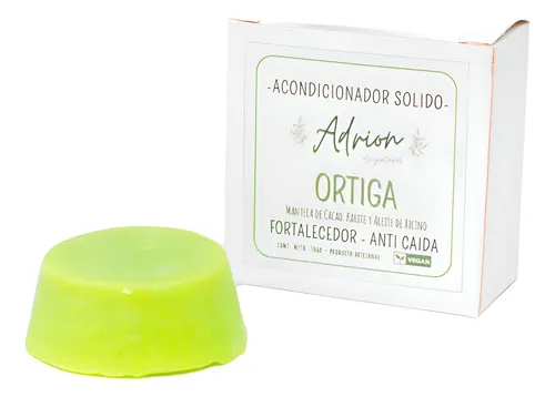 Acondicionador Solido, Ortiga, Fortalecedor, Natural, Vegano