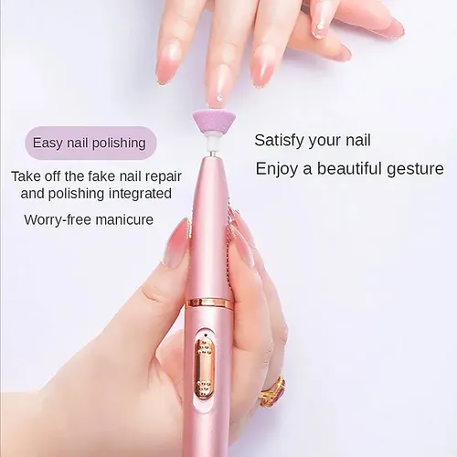 Pulidor Esmeril De Uñas Profesional Portátil+set De Puntas