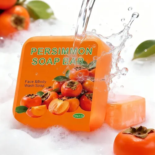 Pack 2 Jabón De Caqui Persimmon Soap Bar Quita Olor Corporal