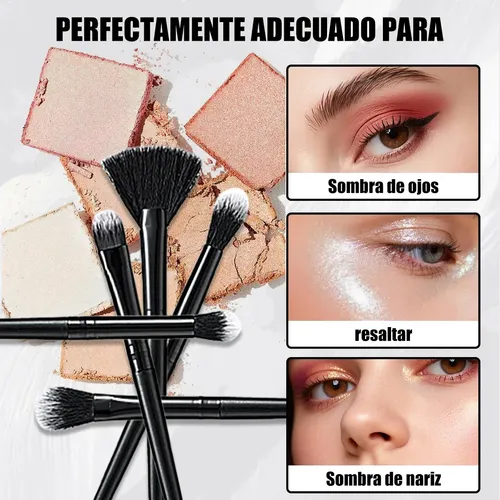 Brochas De Maquillaje Kit 30 Pcs Para Maquillaje Profe Negro