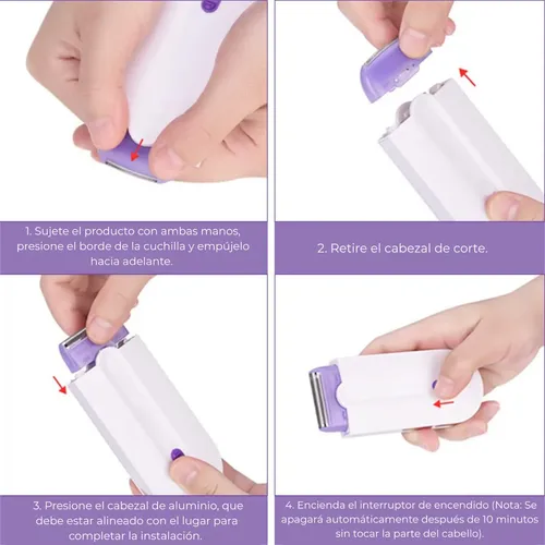 Depilador Eléctrico Facial Y Corporal Recargable Usb