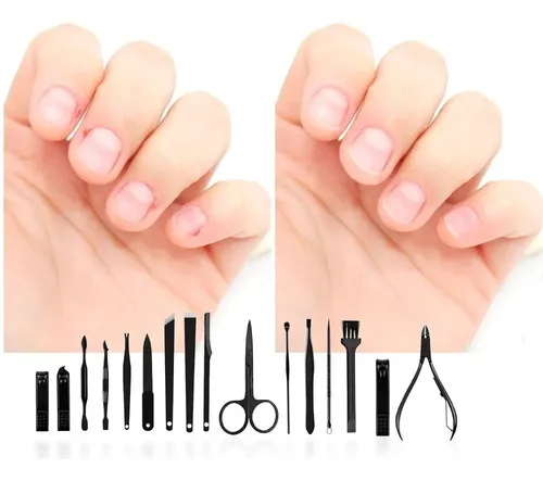Yensen Kit Manicura 16 Piezas Acero Inoxidable Con Cortaúñas Lima Alicate