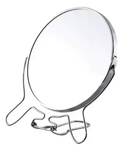 Espejo De Metal Bifaz 8 Pulgadas Con Aumento Maquillaje