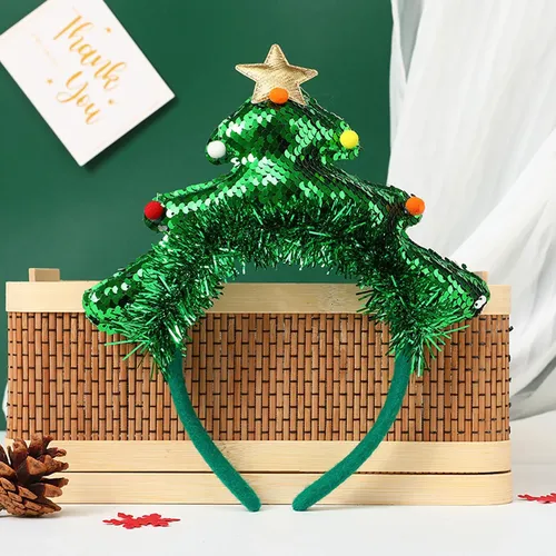 Diadema Navideña, Bonita Foto Decorativa Con Lentejuelas, Ár