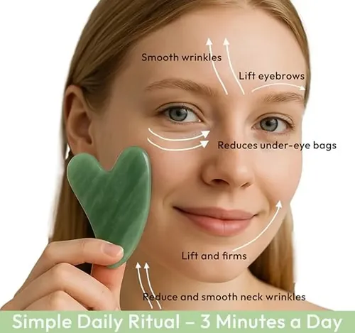 Herramienta Facial Jade Gua Sha, 100% Natural, De Xiuyan Jad