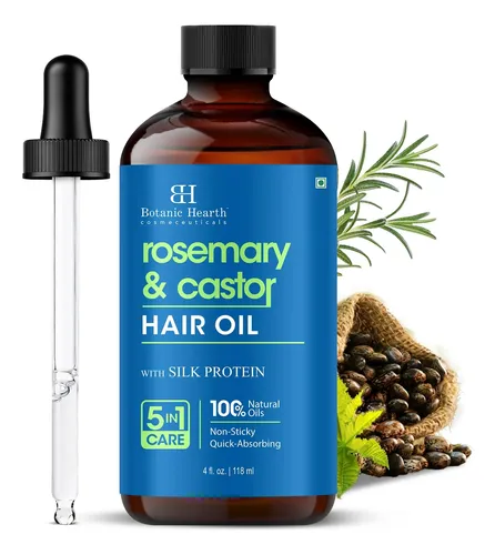 Aceite Para El Cabello Botanic Hearth Romero Y Ricino 118 Ml