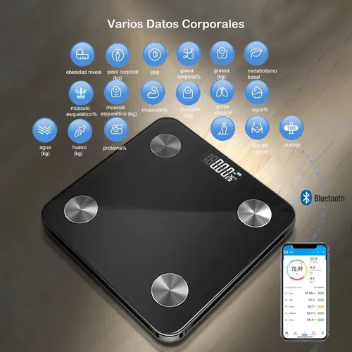 2026 Báscula Recargable Bluetooth Análisis Corporal