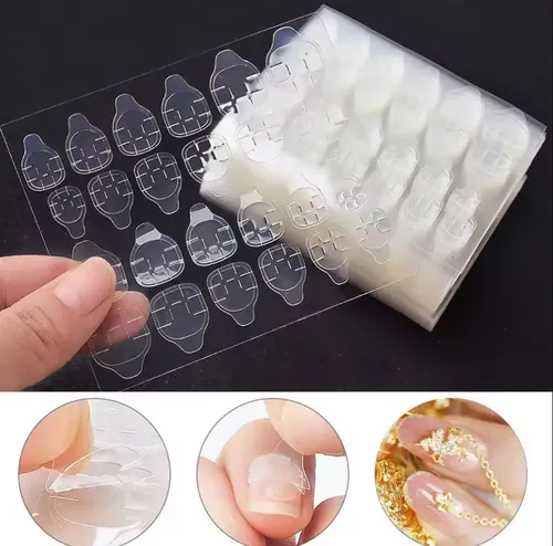 Sticker Adhesivo Pegamento X5 Planchas Para Uñas Postizas
