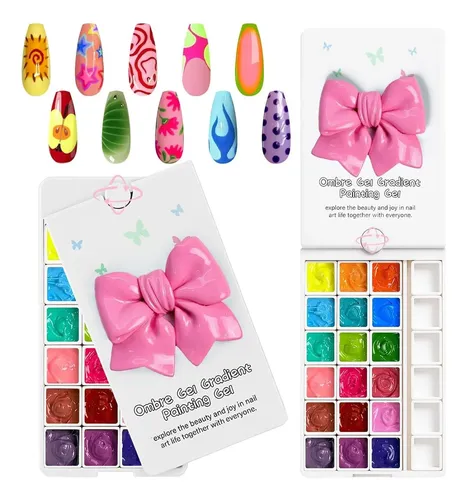 Set De Gel De Uñas 18 Colores Con Esponjas Y Herramientas