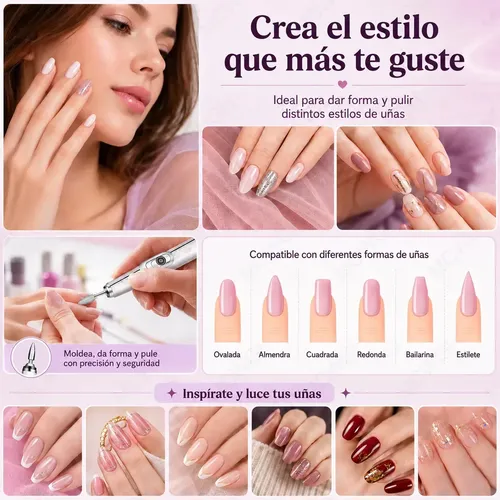@. Pulidor Esmeril Manicure Pedicure Gel Acrílico Portátil