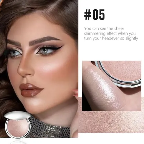 Maquillaje Iluminador Facial Champagne Glow Shimmer, Soft Pi