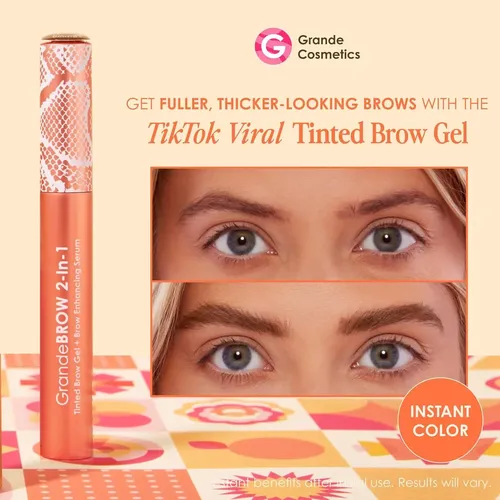 Grande Cosmetics Grandebrow 2 En 1 Gel Para Cejas Teñido +