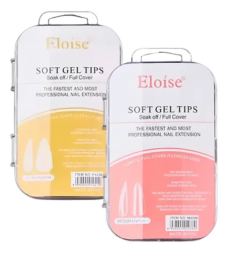 120 Tips Soft Gel Eloise Para Manicuria Profesional Press On
