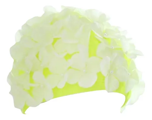 Gorro De Natación De Flores Gorro De Natación Suave Verde