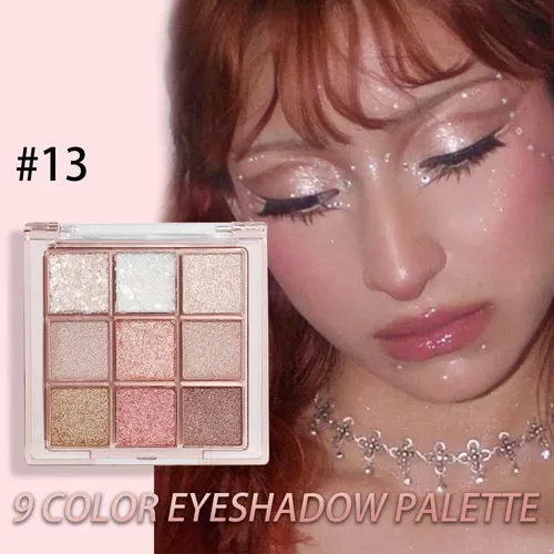 Paleta De Sombras Glitter 9 Colores Flyee0