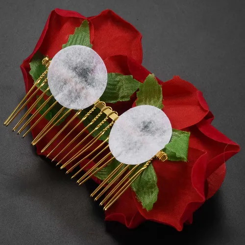 3x Broche Flor Rosa Para Pelo Flamenco Danzarín